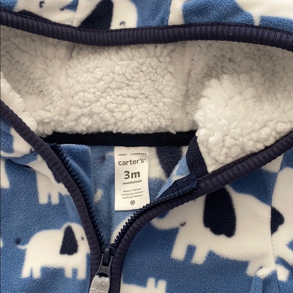 Carters 3 month hooded onesie - Picture 2 of 2